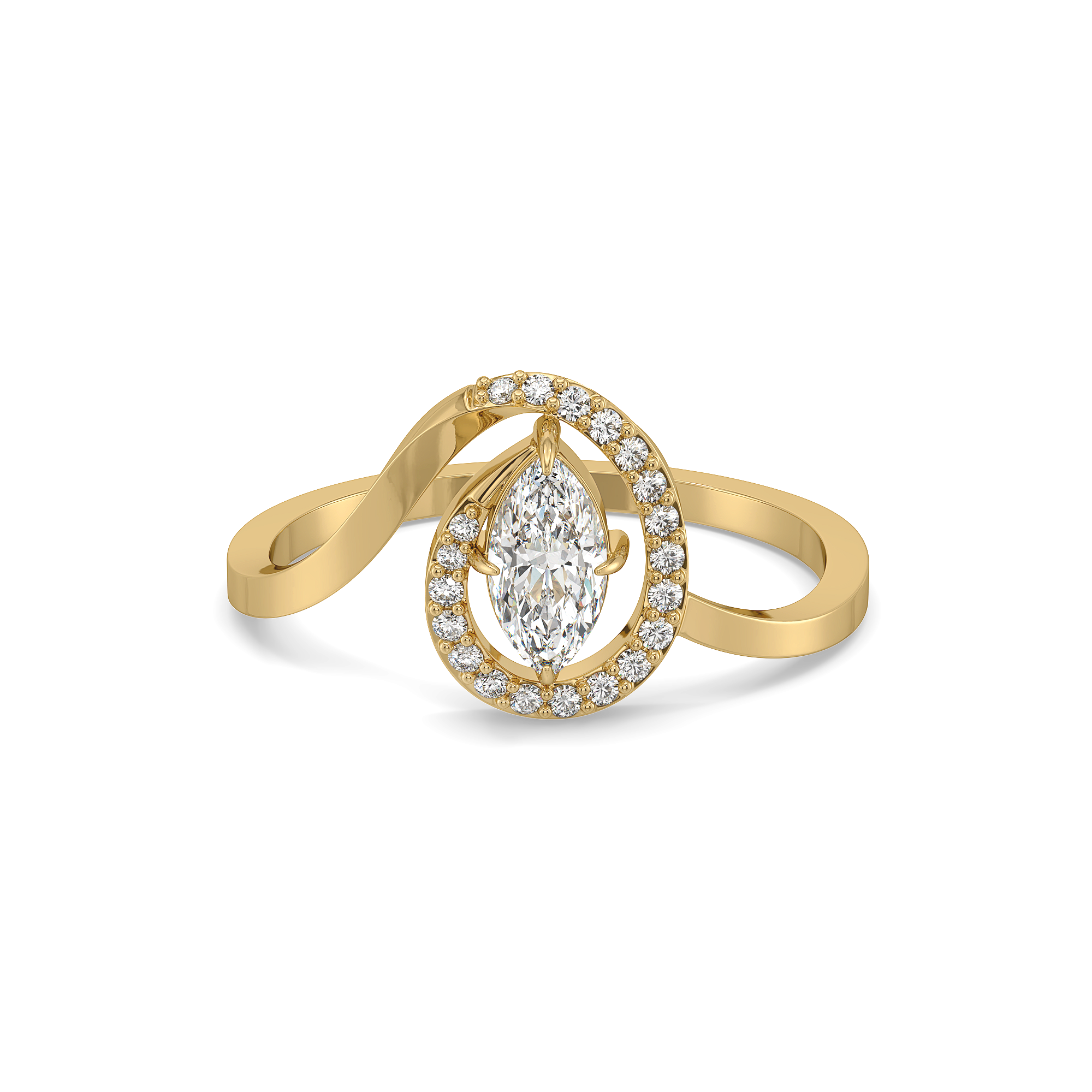 Queen in Marquise - Pure Gold Lab Diamond Ring Secondary image