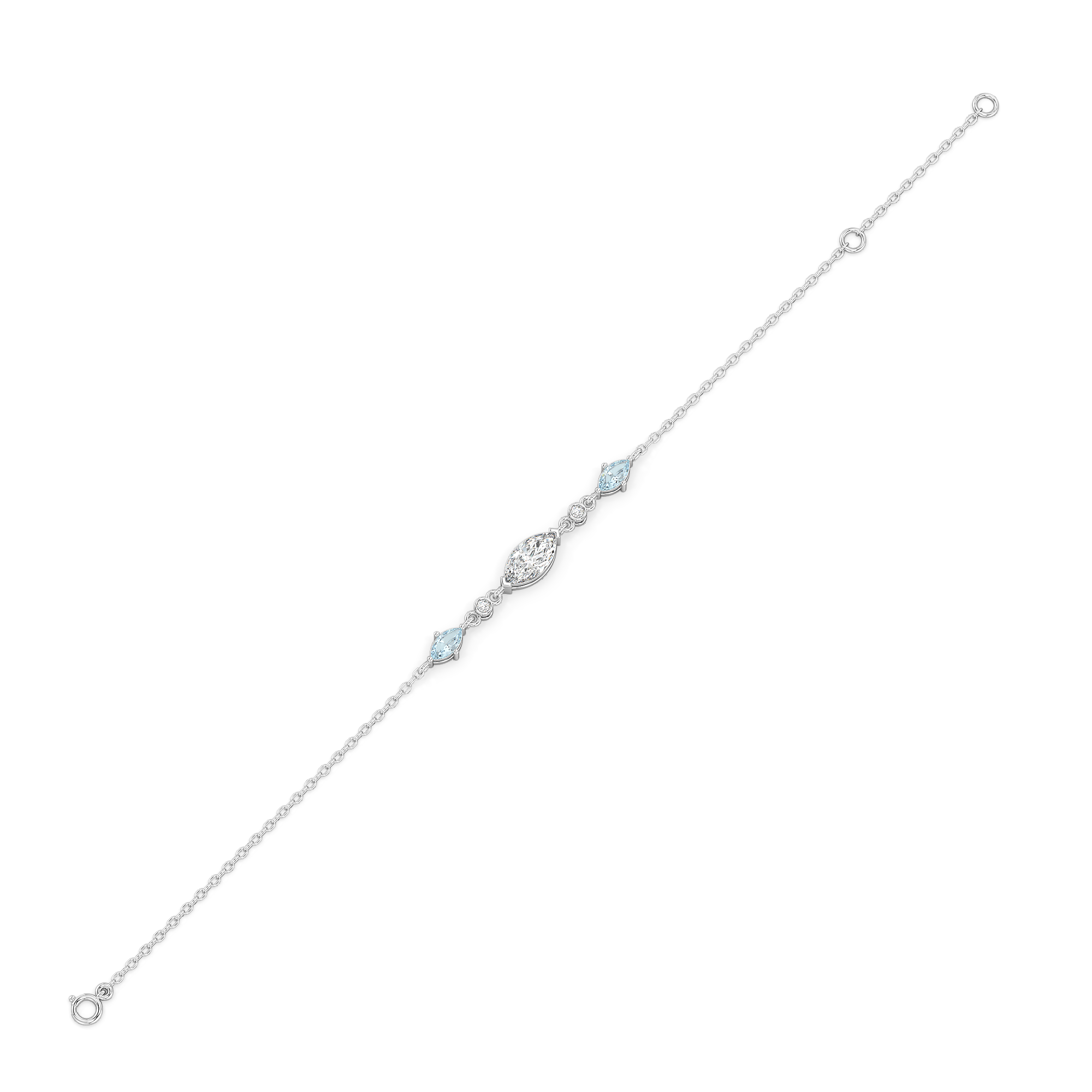 Marquise Mist - Pure Gold Lab Diamond Bracelet