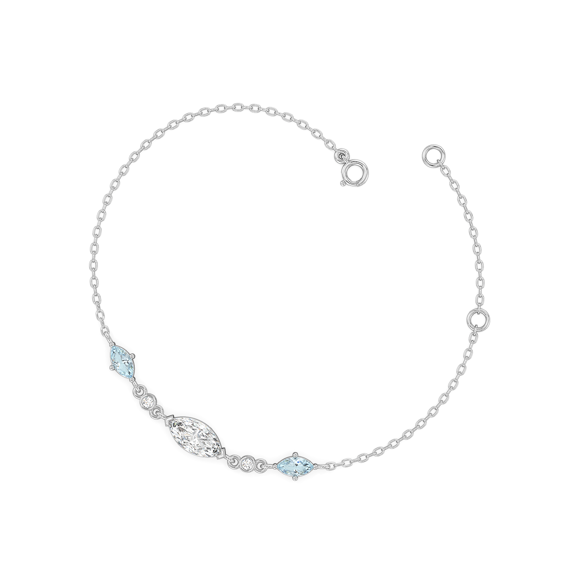 Marquise Mist - Pure Gold Lab Diamond Bracelet