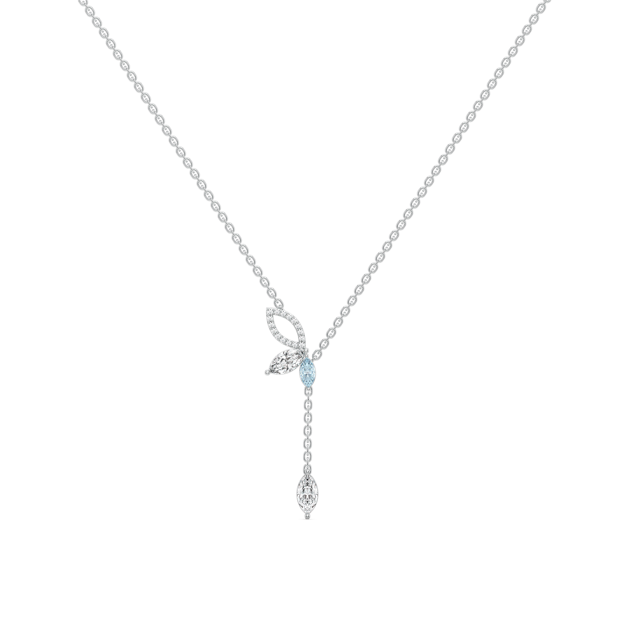 Marquise Mist - Pure Gold Lab Diamond Necklace Secondary image
