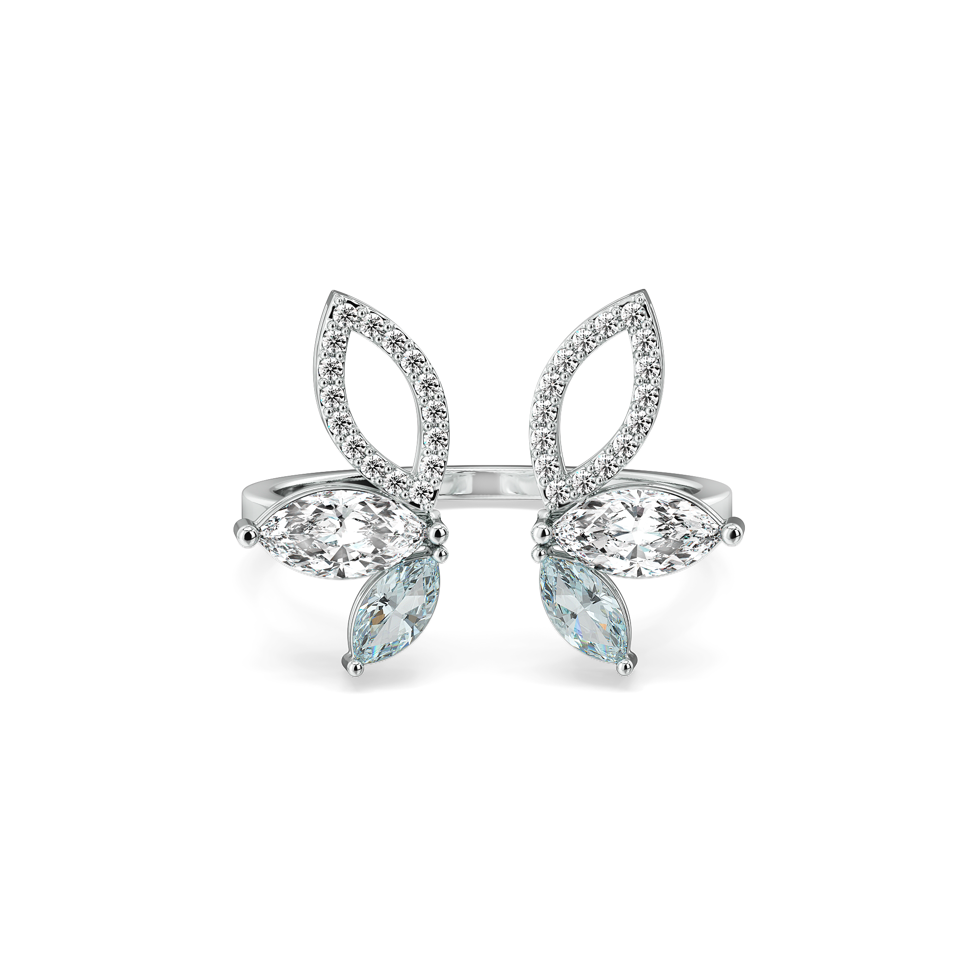 Marquise Mist - Pure Gold Lab Diamond Ring Secondary image