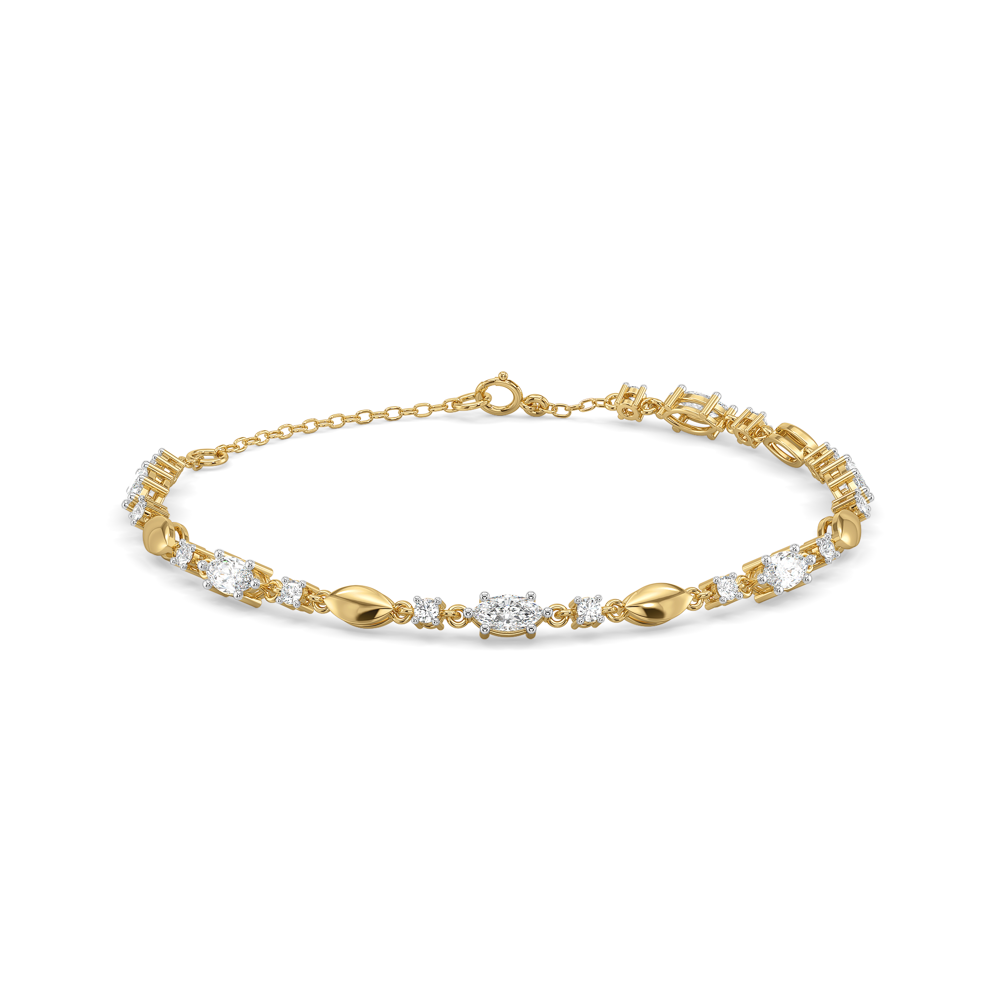 Draped in Marquise - Pure Gold Lab Diamond Bracelets