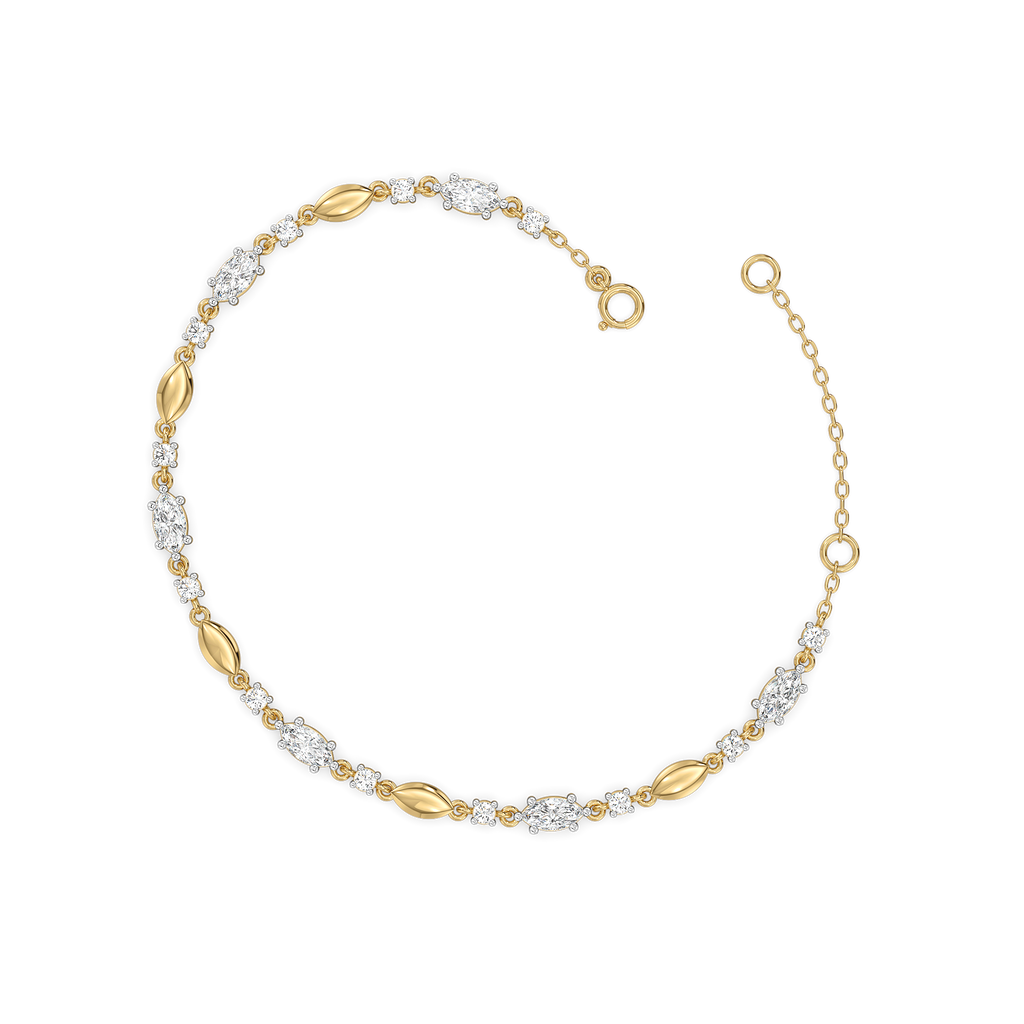Draped in Marquise - Pure Gold Lab Diamond Bracelets