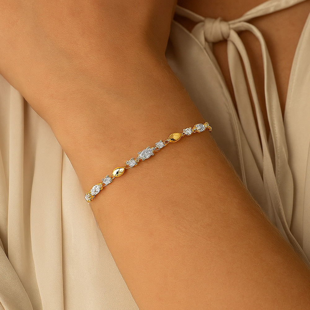 Draped in Marquise - Pure Gold Lab Diamond Bracelets Main image