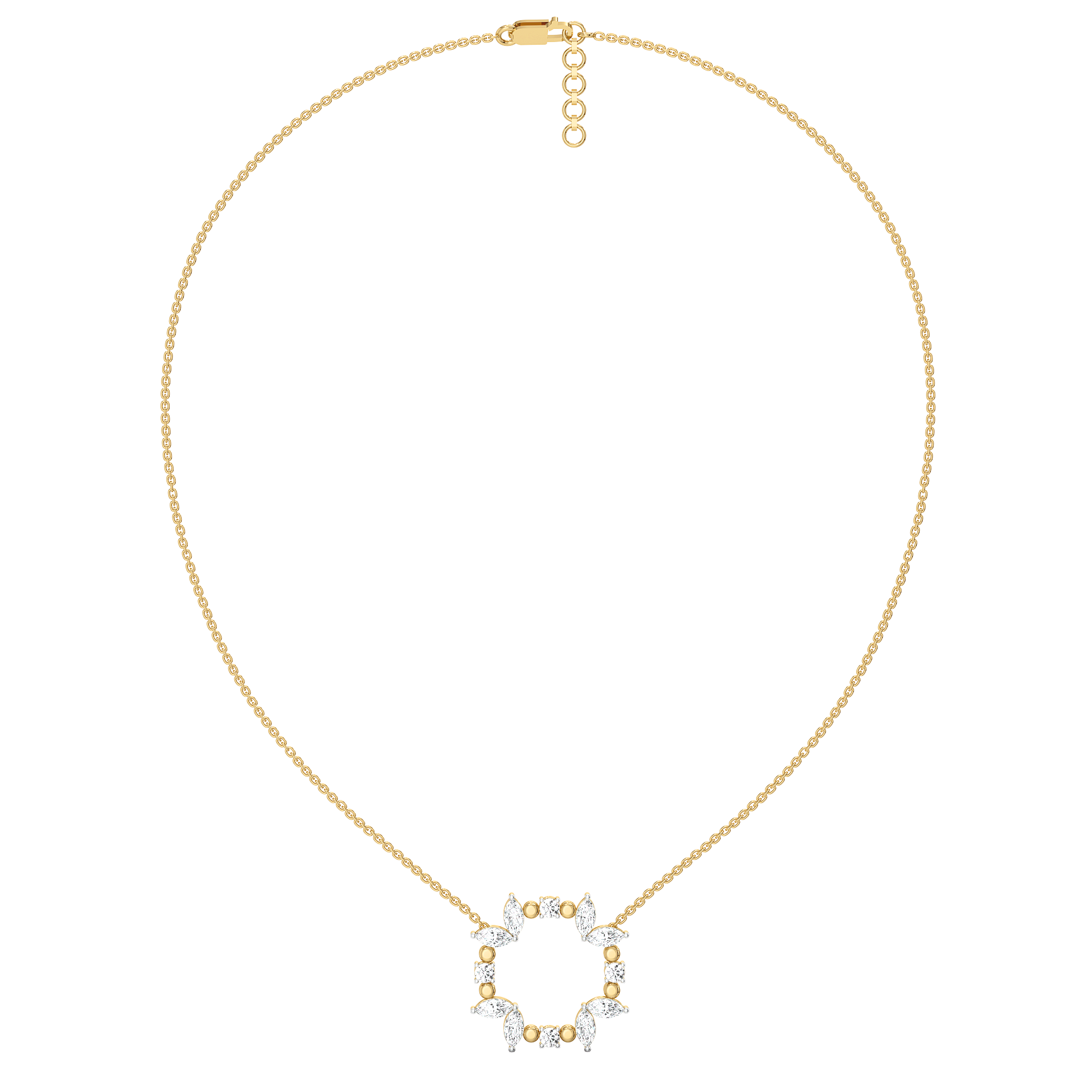 Draped in Marquise - Pure Gold Lab Diamond Necklace