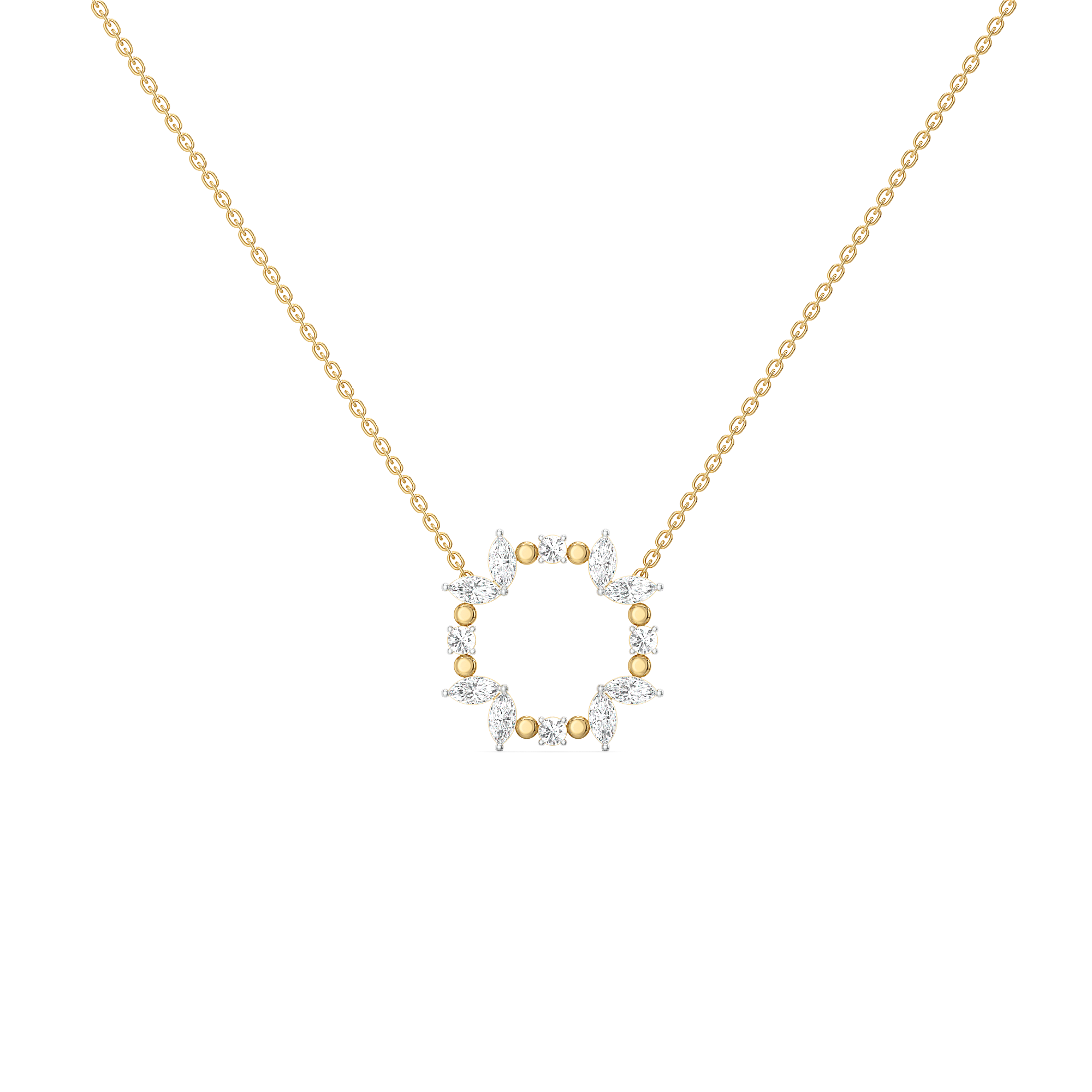 Draped in Marquise - Pure Gold Lab Diamond Necklace Secondary image