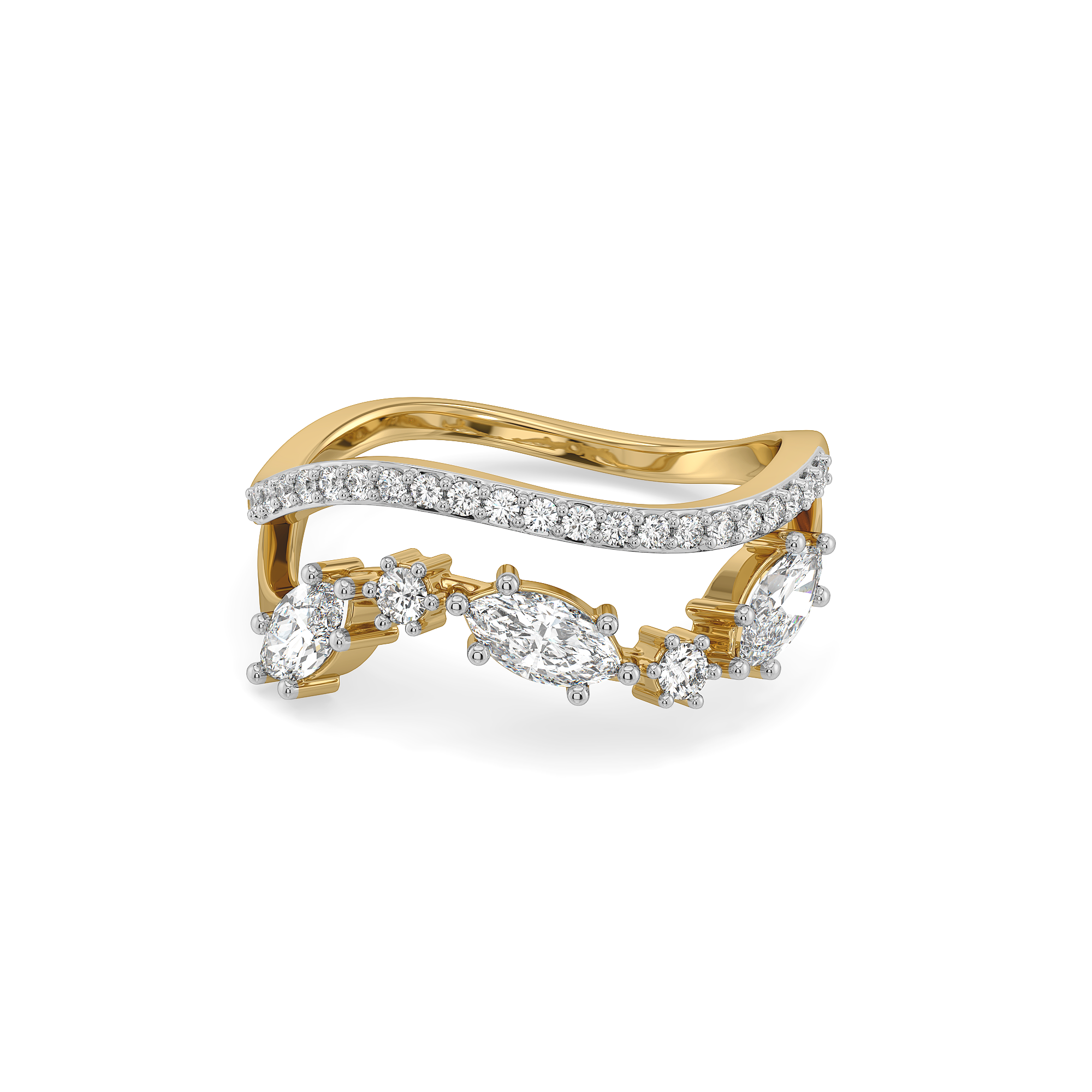 Draped in Marquise - Pure Gold Lab Diamond Ring Main image