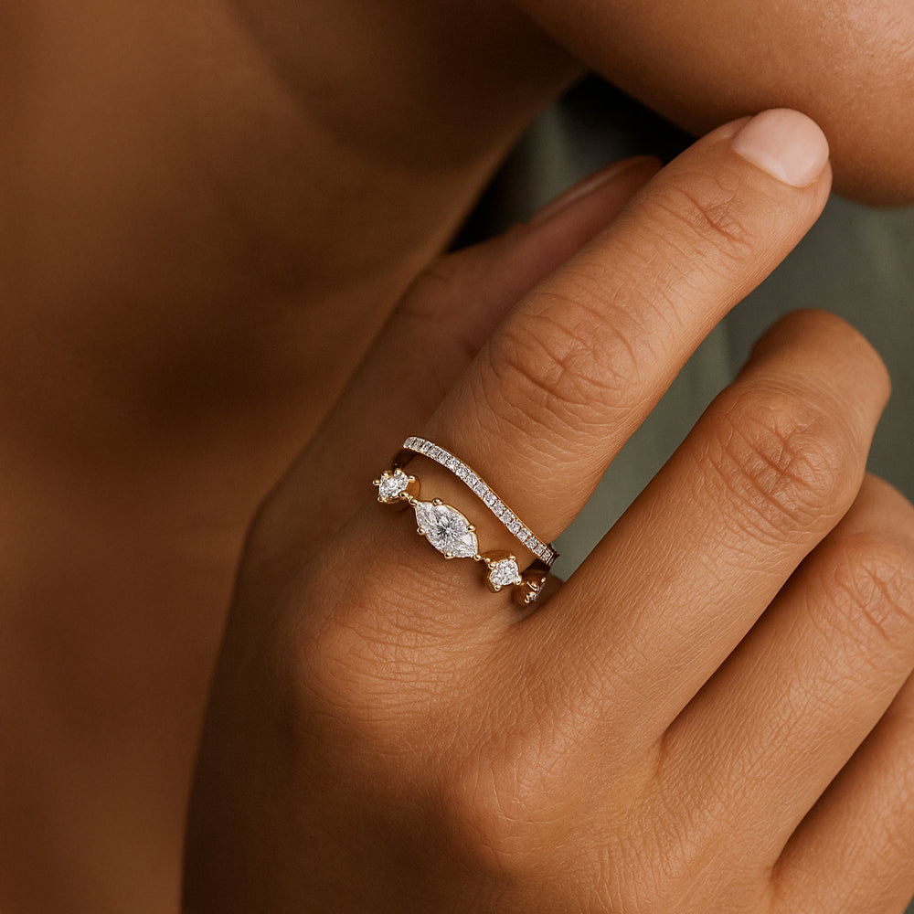 Draped in Marquise - Pure Gold Lab Diamond Ring Secondary image