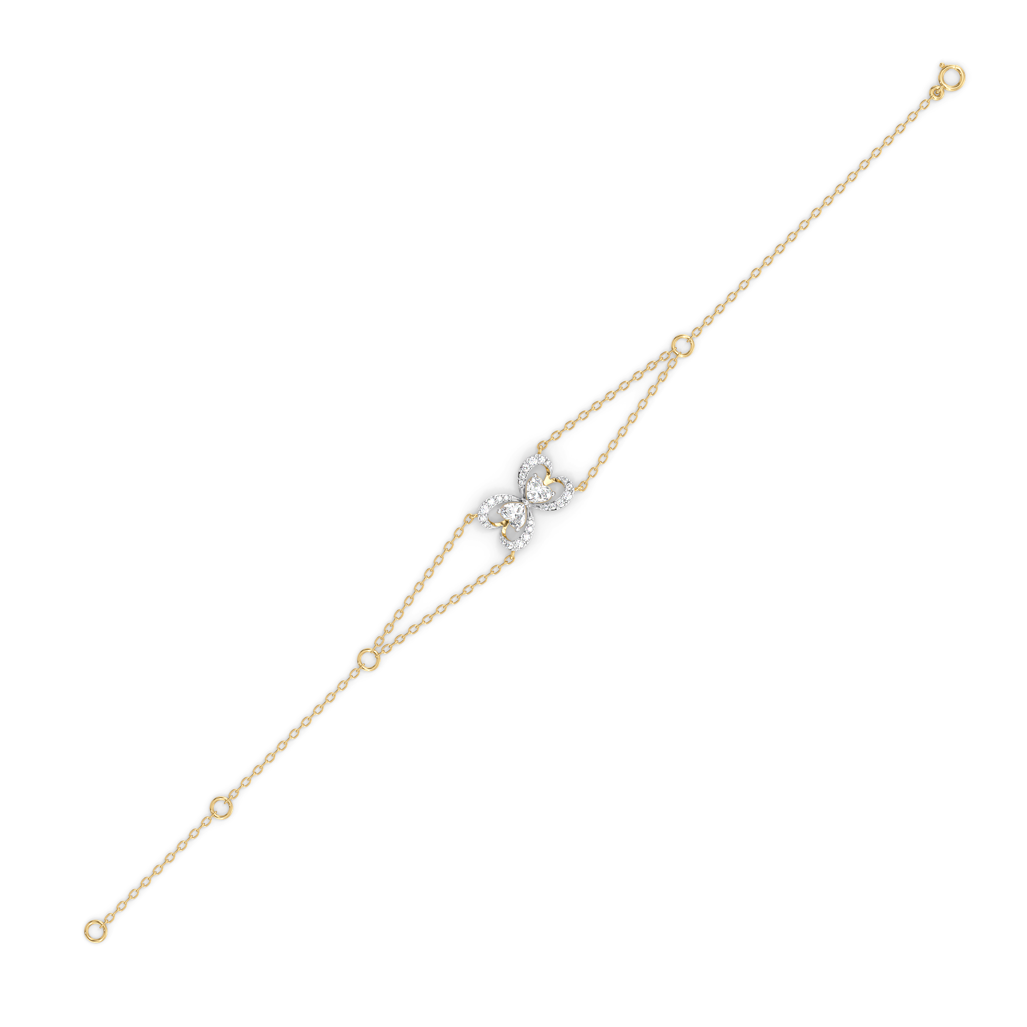 Tied in Love - Pure Gold Lab Diamond Solitaire Bracelet