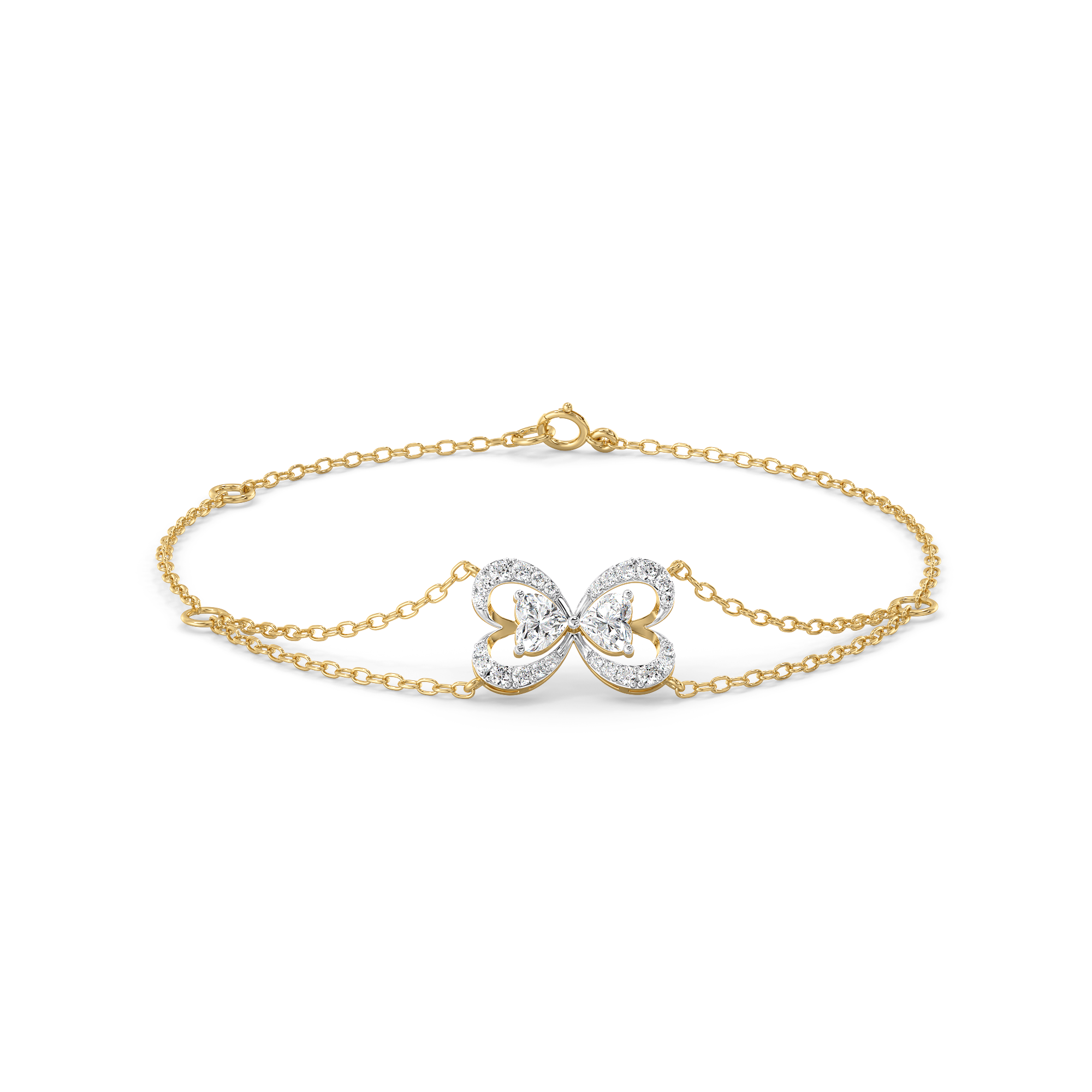 Tied in Love - Pure Gold Lab Diamond Solitaire Bracelet Main image