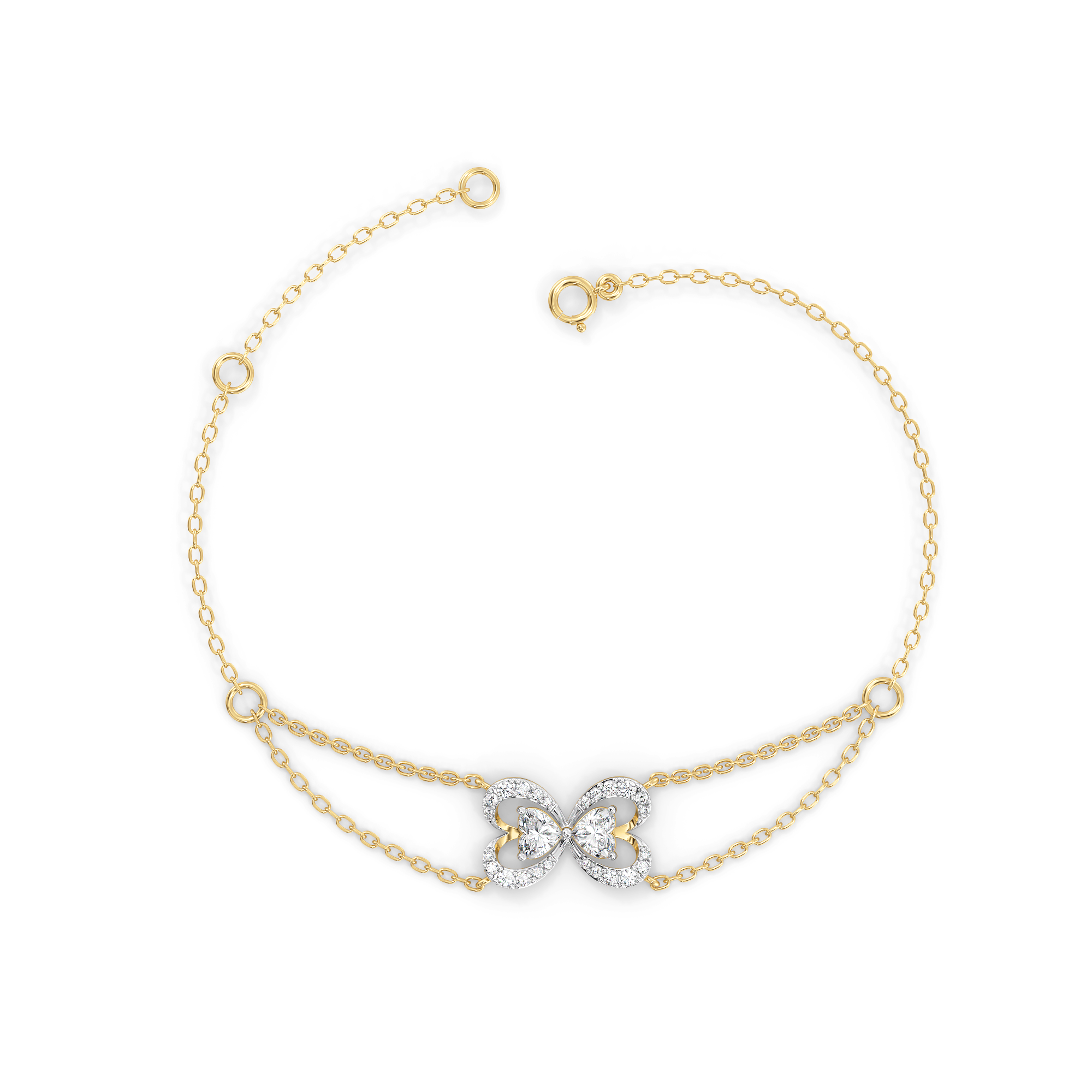 Tied in Love - Pure Gold Lab Diamond Solitaire Bracelet