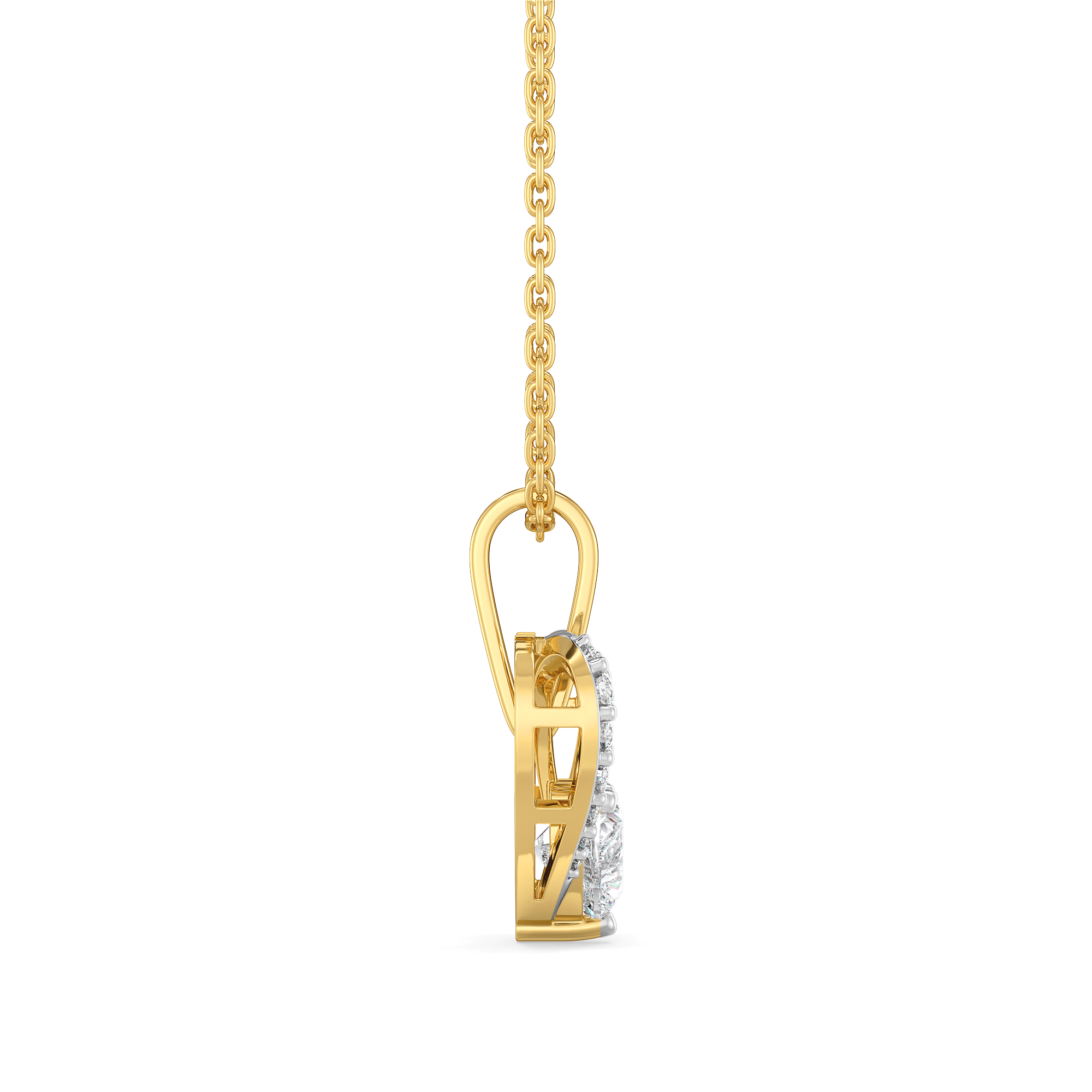 Tied in Love - Pure Gold Lab Diamond Solitaire Pendant