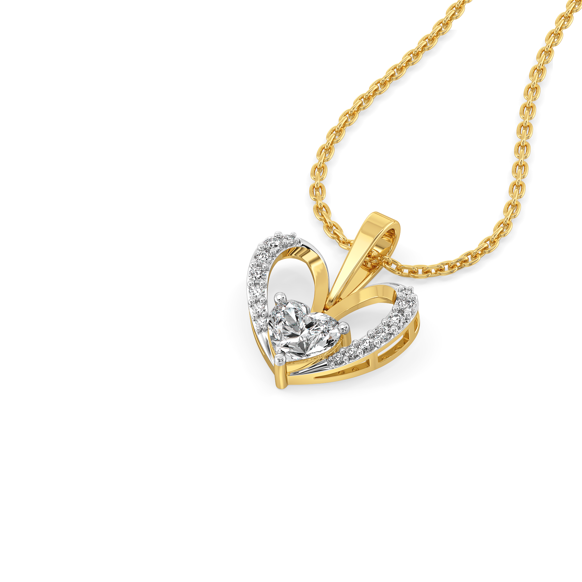 Tied in Love - Pure Gold Lab Diamond Solitaire Pendant