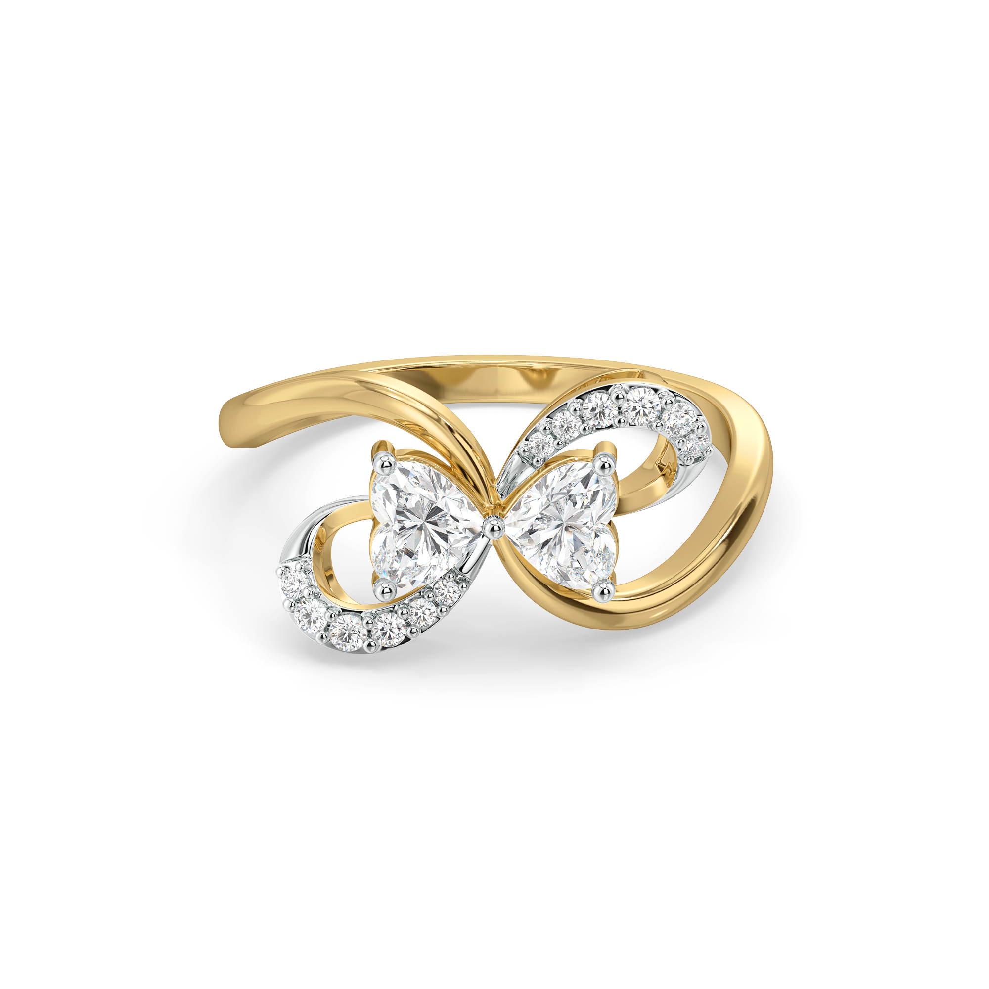 Tied in Love - Pure Gold Lab Diamond Solitaire Ring Main image