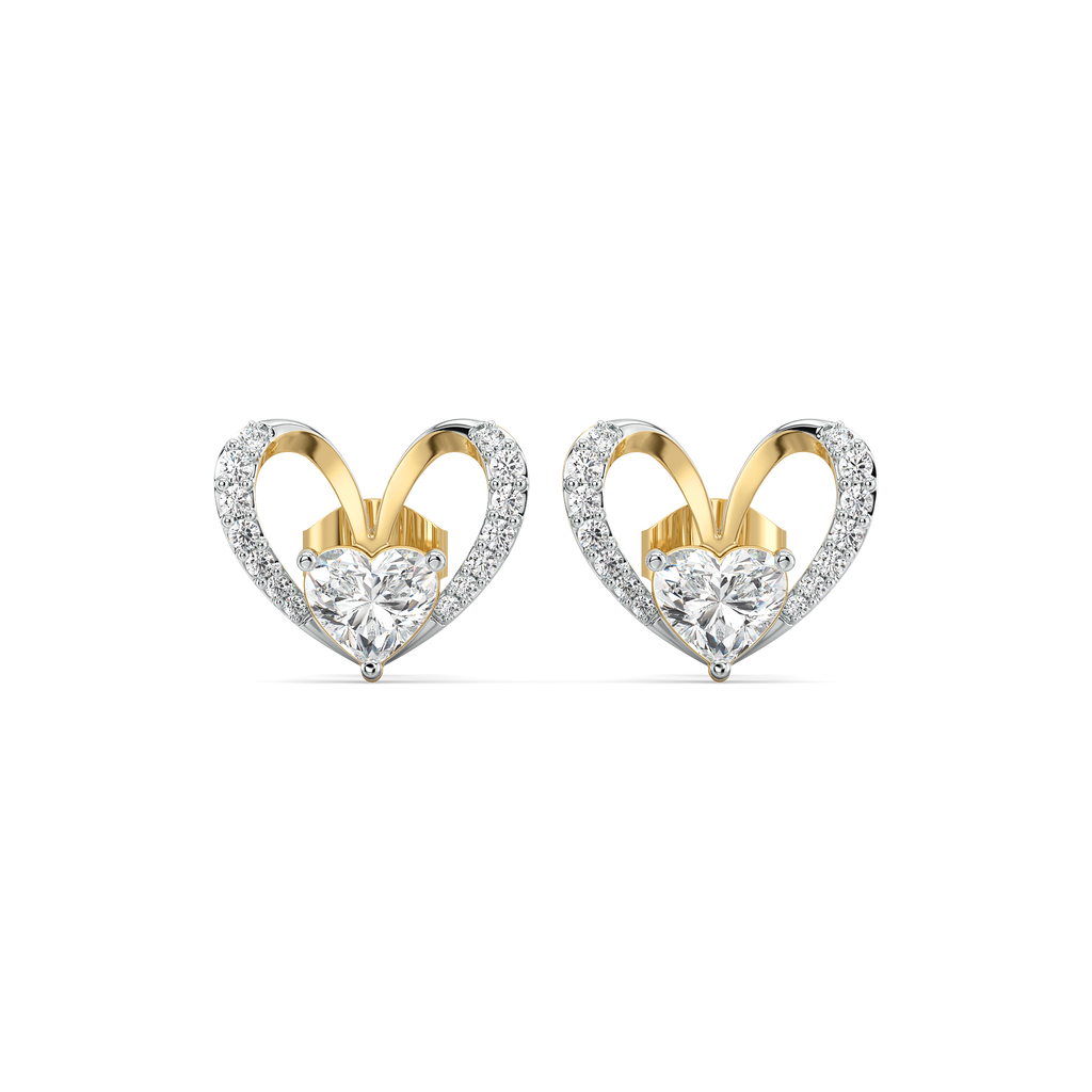 Tied in Love - Pure Gold Lab Diamond Solitaire Stud Earrings