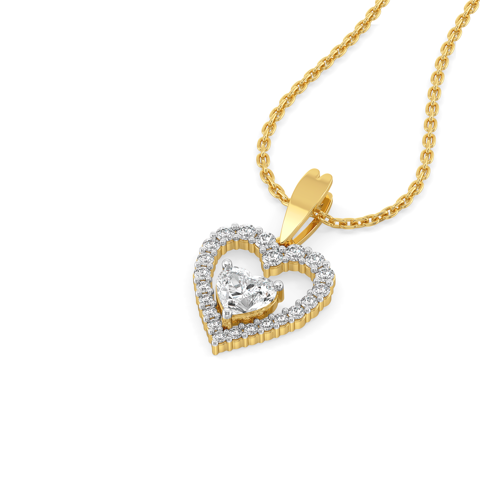 Twinkle Heart - Pure Gold Lab Diamond Pendant Secondary image