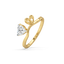 Little Bow Heart - Pure Gold Lab Diamond Ring