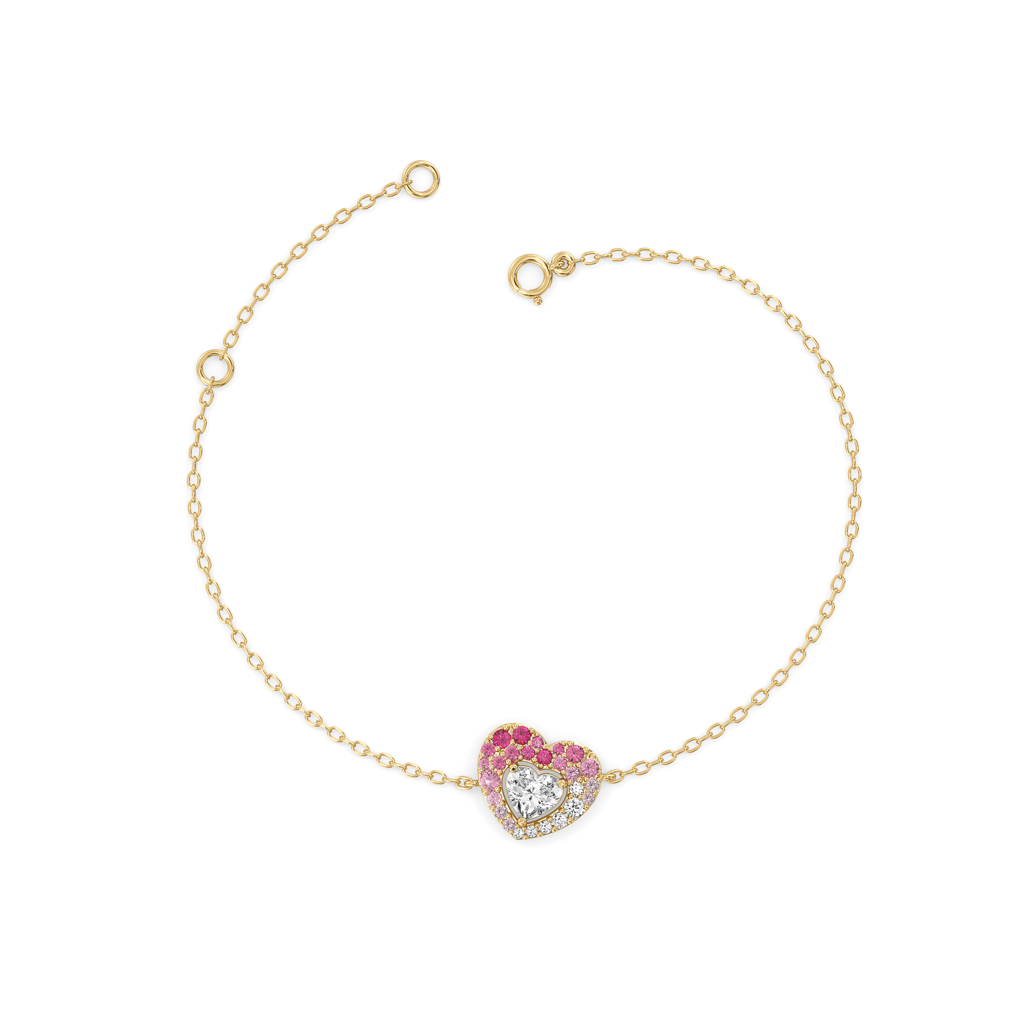 Rosé Heart - Pure Gold Lab Diamond Bracelet Secondary image