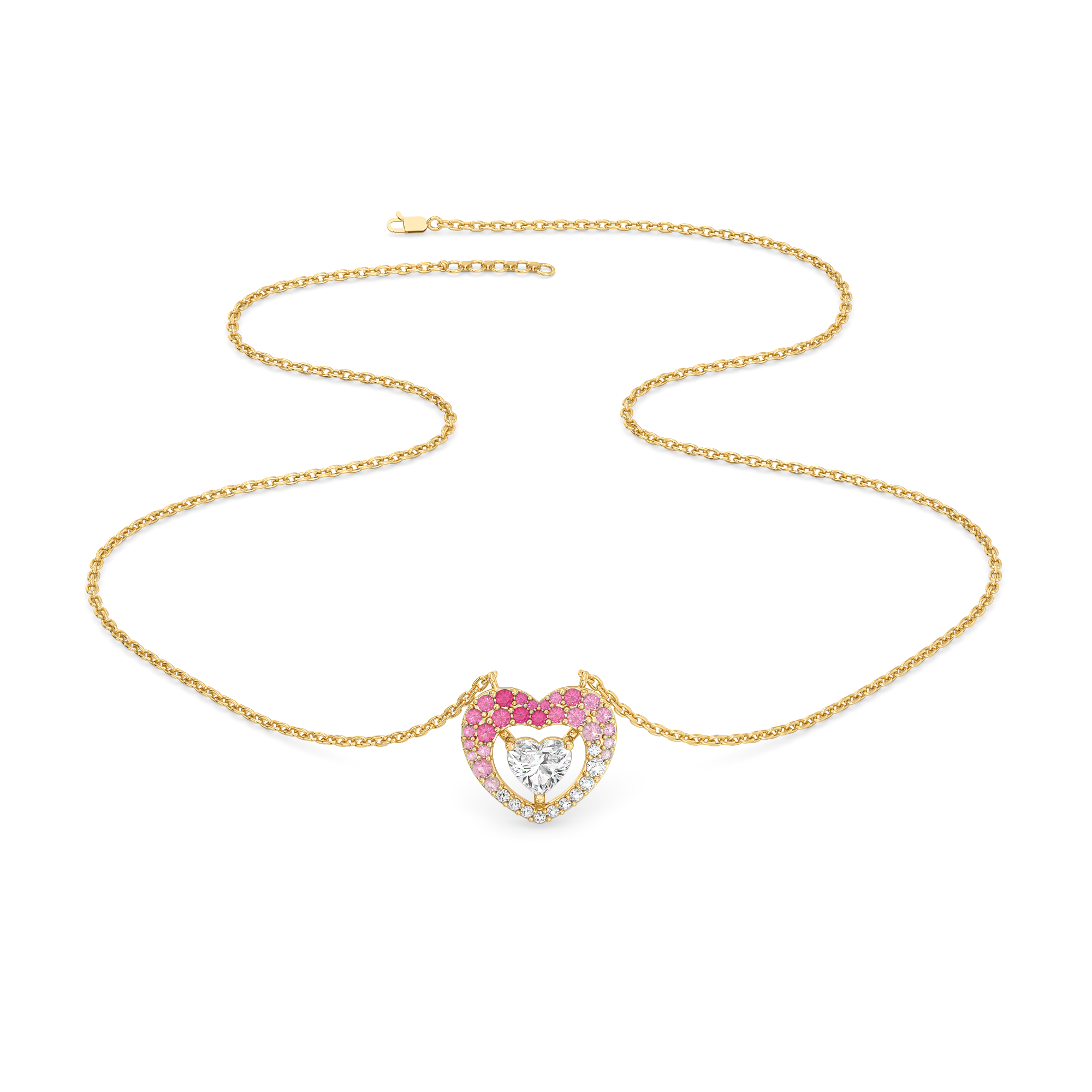Rosé Heart - Pure Gold Lab Diamond Necklace Secondary image