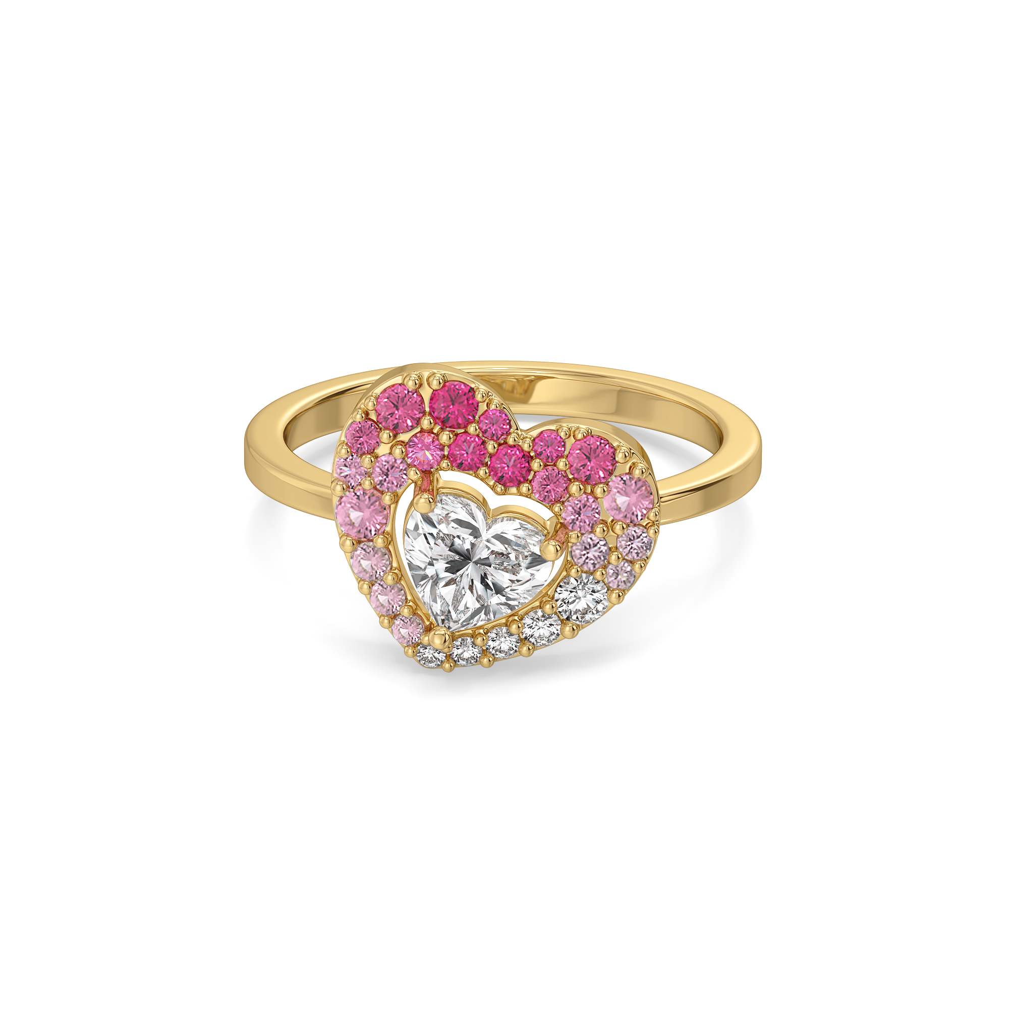 Rosé Heart - Pure Gold Lab Diamond Rings Secondary image