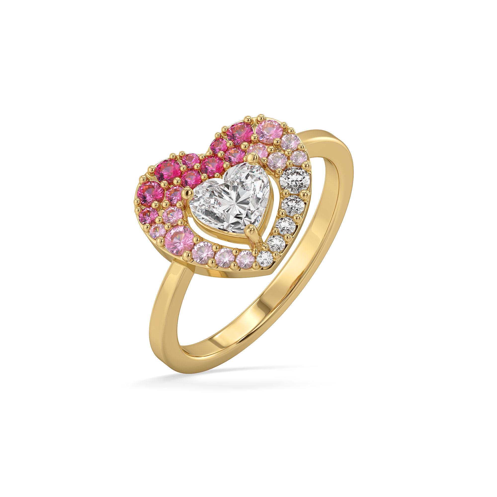 Rosé Heart - Pure Gold Lab Diamond Rings Main image