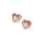 Rosé Heart Stud - Pure Gold Lab Diamond Earrings