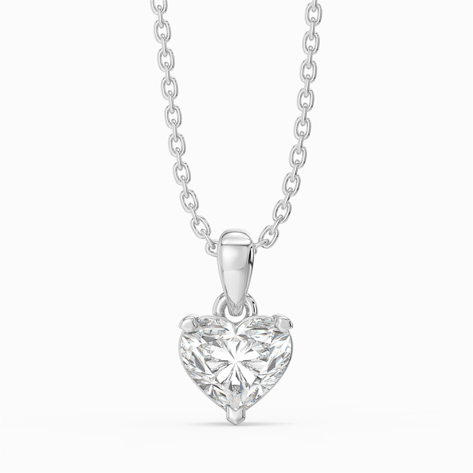 Snowed Heart - Pure Gold Lab Diamond Pendant Secondary image