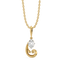 Baroque Grace - Pure Gold Oval Lab Diamond Pendant