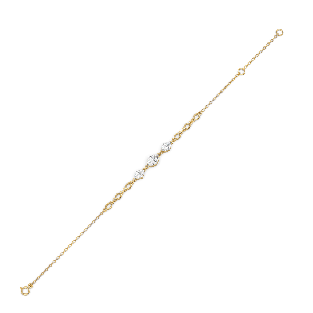 Oval Serenity - Pure Gold Lab Diamond Bracelet