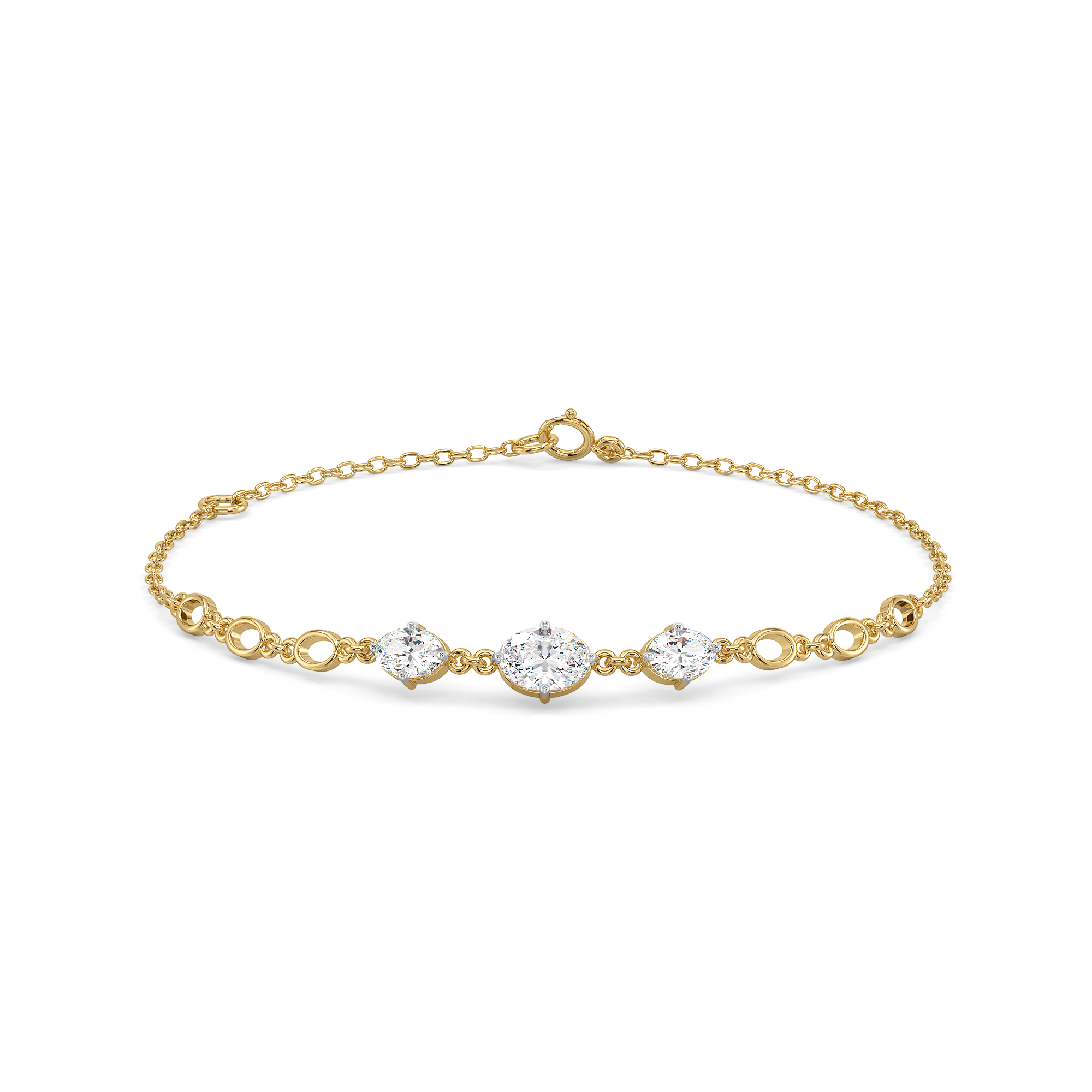Oval Serenity - Pure Gold Lab Diamond Bracelet Main image