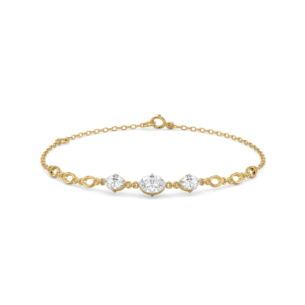 Oval Serenity - Pure Gold Lab Diamond Bracelet