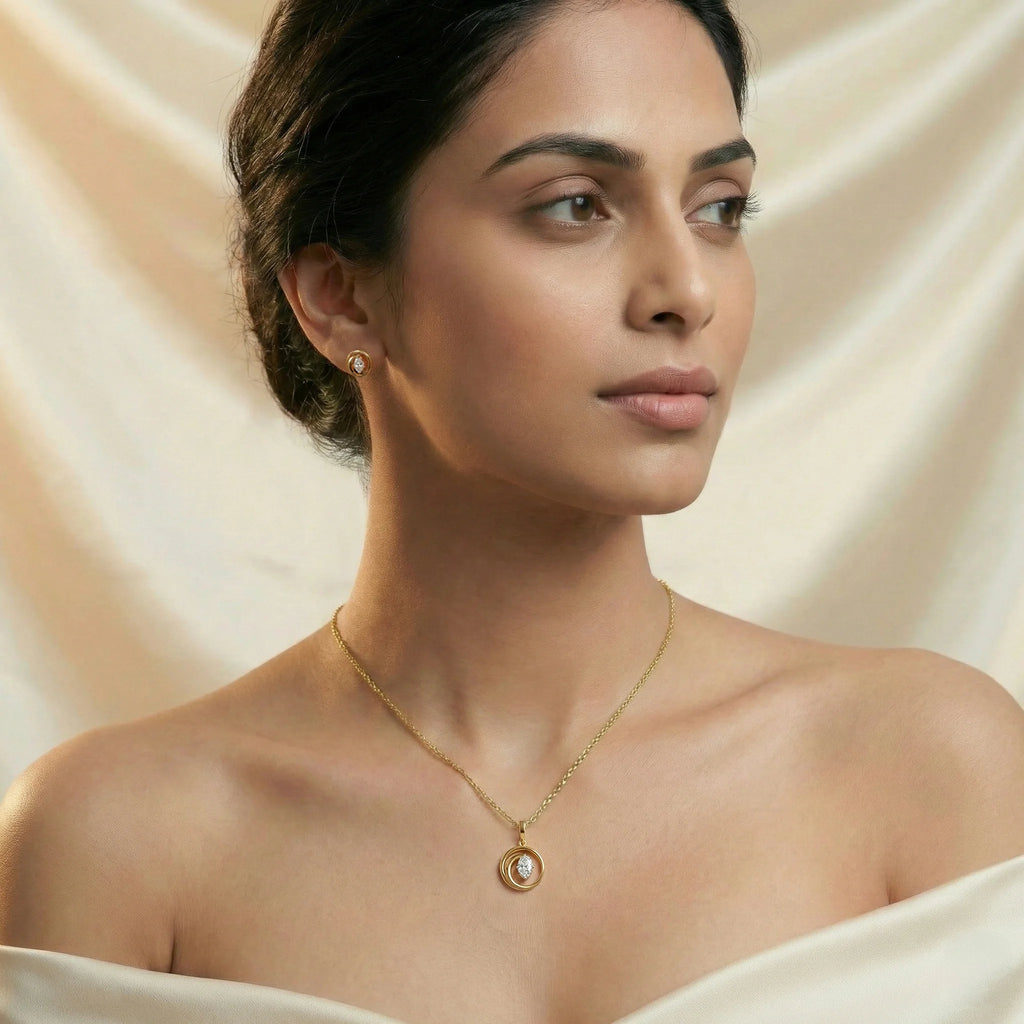 Oval Serenity - Pure Gold Lab Diamond Pendant