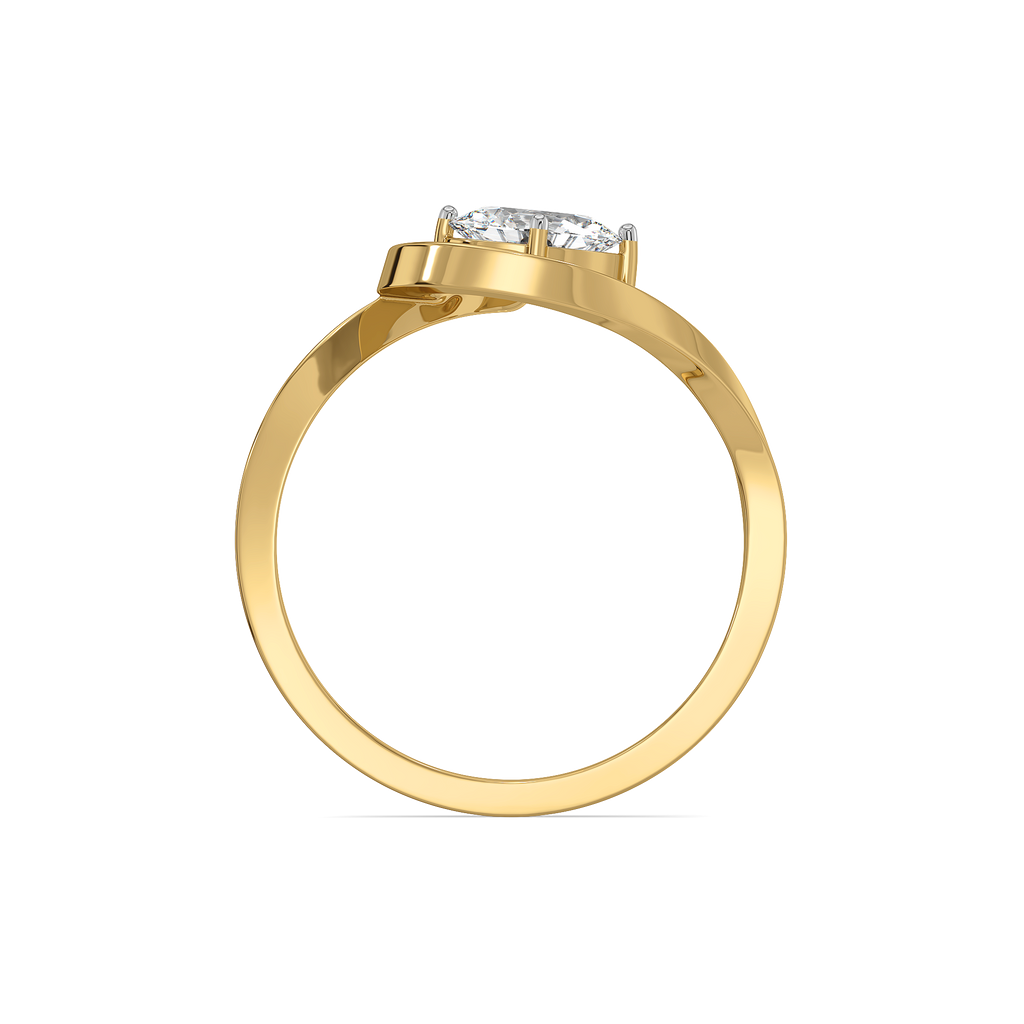 Oval Serenity - Pure Gold Lab Diamond Solitaire Ring