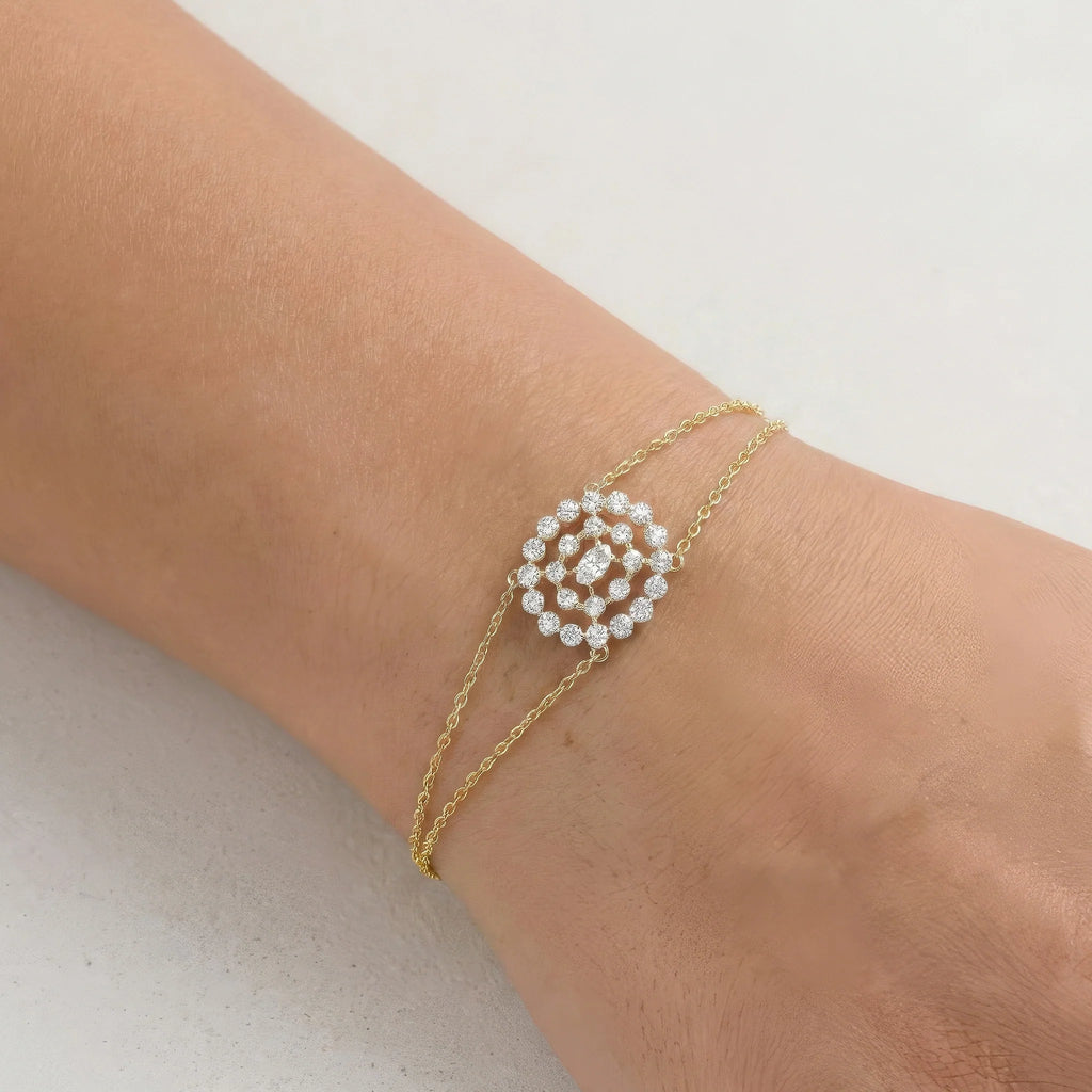 Oval Radiance - Pure Gold Lab Diamond Solitaire Bracelet