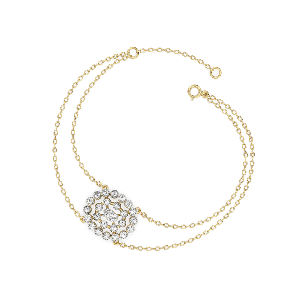 Oval Radiance - Pure Gold Lab Diamond Solitaire Bracelet