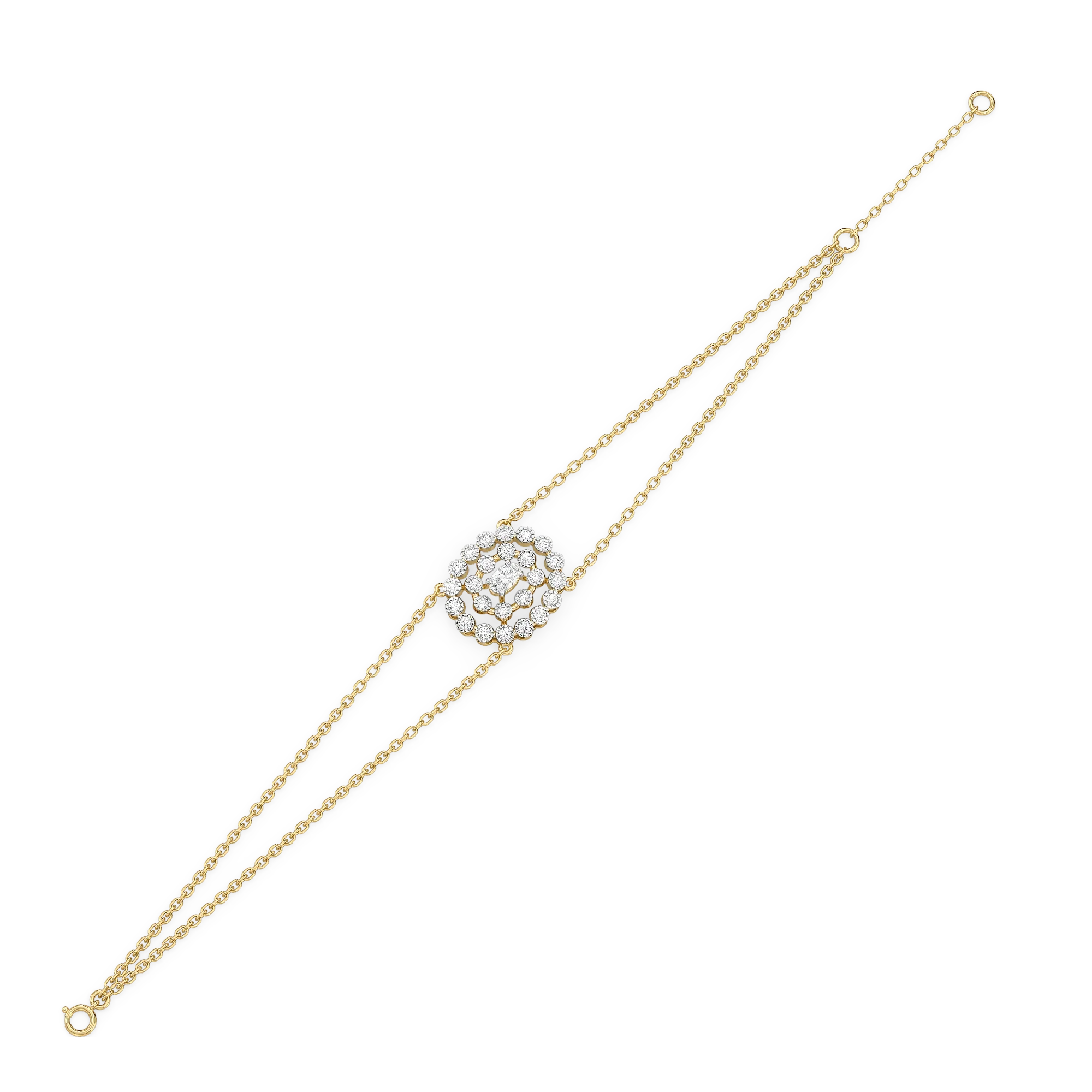 Oval Radiance - Pure Gold Lab Diamond Solitaire Bracelet