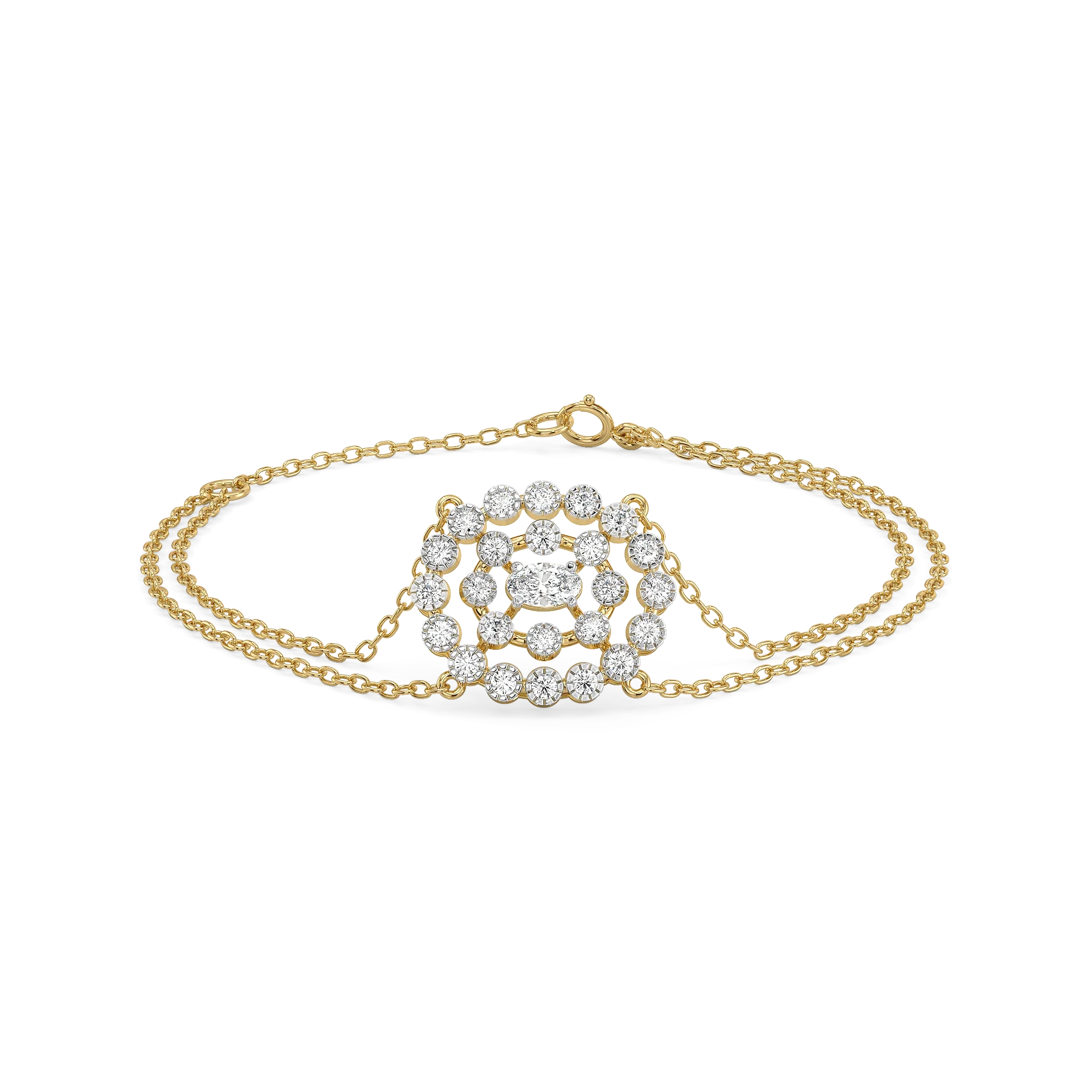 Oval Radiance - Pure Gold Lab Diamond Solitaire Bracelet Main image