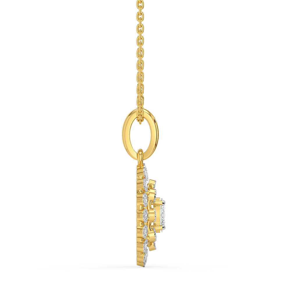 Oval Radiance - Pure Gold Lab Diamond Solitaire Pendant