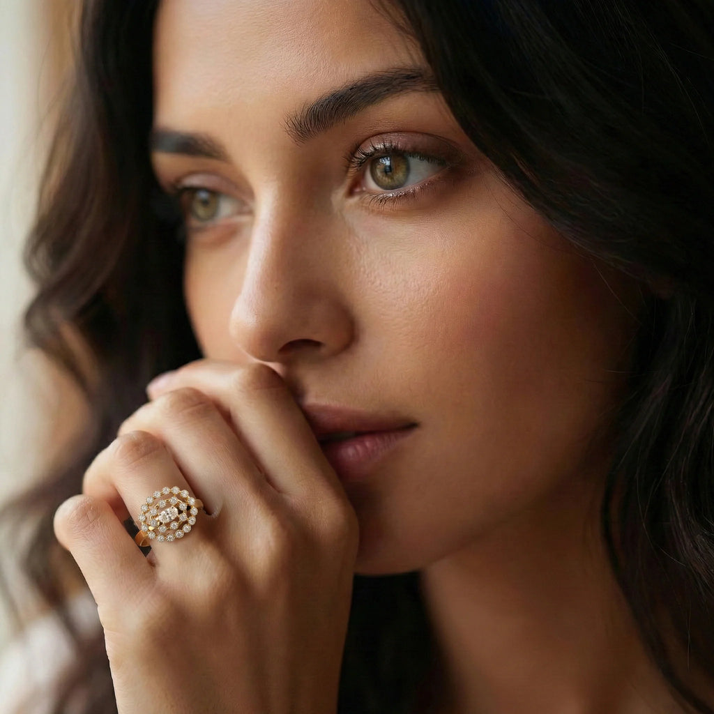Oval Radiance - Pure Gold Lab Diamond Solitaire Ring