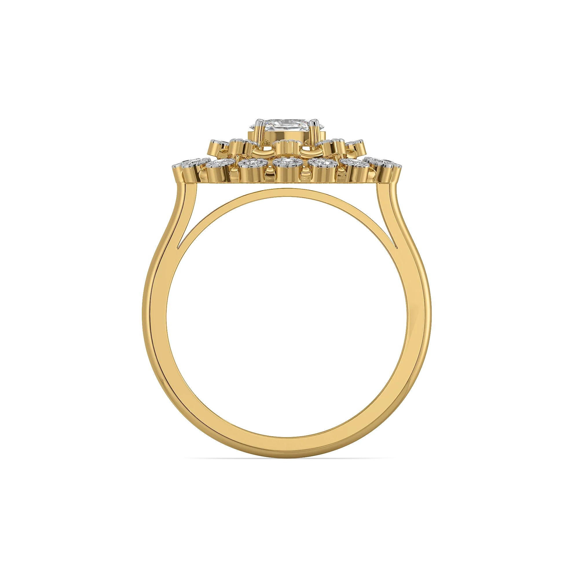 Oval Radiance - Pure Gold Lab Diamond Solitaire Ring