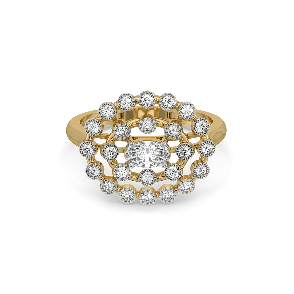 Oval Radiance - Pure Gold Lab Diamond Solitaire Ring