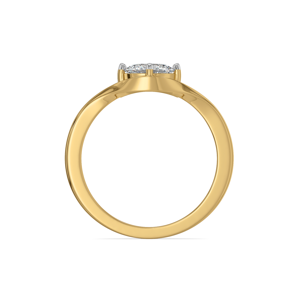 Elegant Oval - Pure Gold Lab Diamond Solitaire Ring