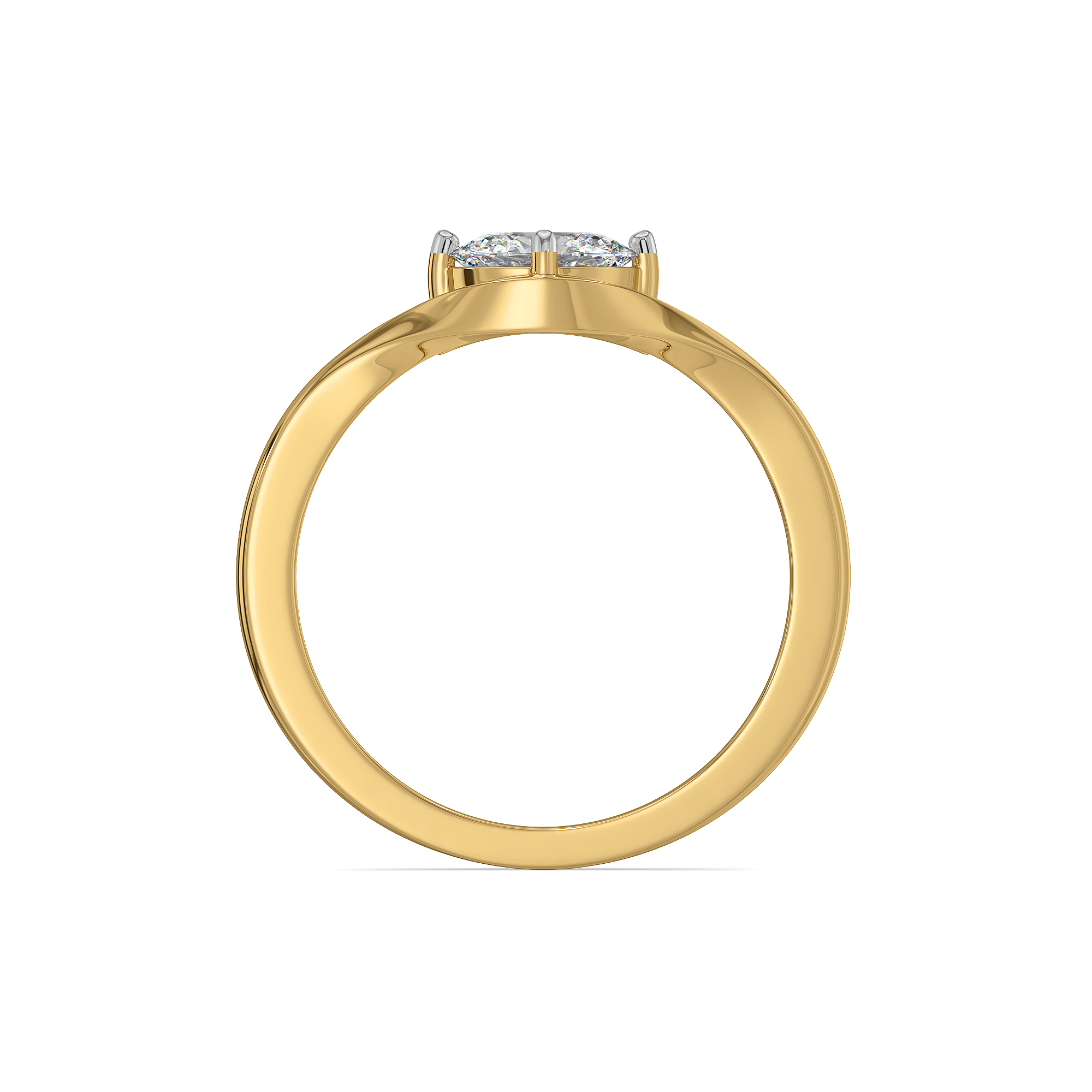 Elegant Oval - Pure Gold Lab Diamond Solitaire Ring