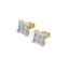 Crown Square - Pure Gold Lab Diamond Stud Earrings