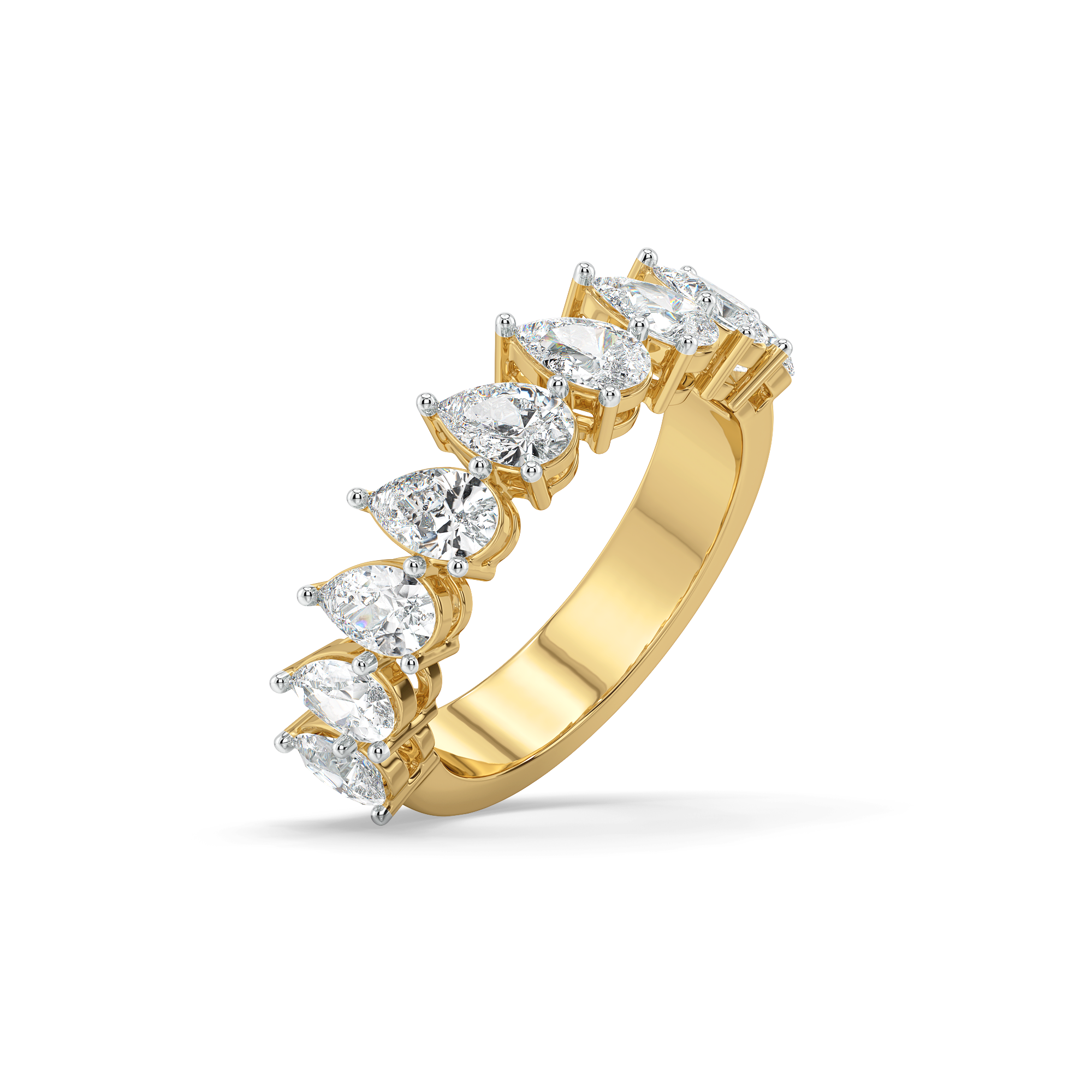 Pear Band - Pure Gold Lab Diamond Eternity Ring Main image