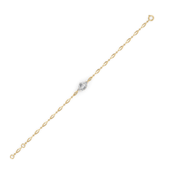Threaded in Pear - Pure Gold Lab Diamond Solitaire Bracelet