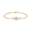 Threaded in Pear - Pure Gold Lab Diamond Solitaire Bracelet