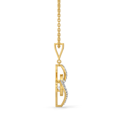 Threaded in Pear - Pure Gold Lab Diamond Solitaire Pendant