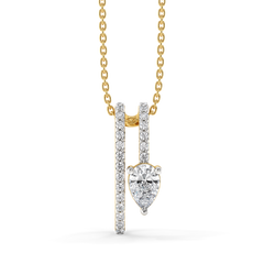 Soft Pearline - Pure Gold Lab Diamond Solitaire Pendant