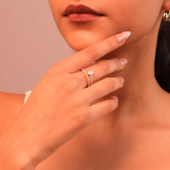 Soft Pearline - Pure Gold Lab Diamond Solitaire Ring